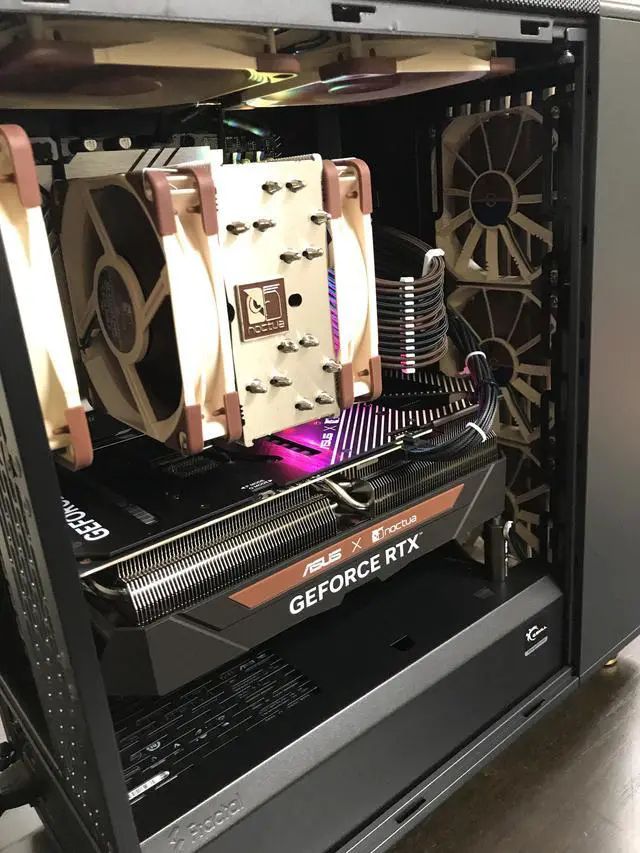 Alt view image 4 of 7 - PRC BLACKWOOD1 Custom Gaming Desktop PC Intel Core i9-13900K 3.0GHz 24-Core 32GB DDR5 4TB NVMe 10TB HDD Noctua Edition GeForce RTX 4080 16GB GDDR6X Wi-Fi BT Windows 11 Home