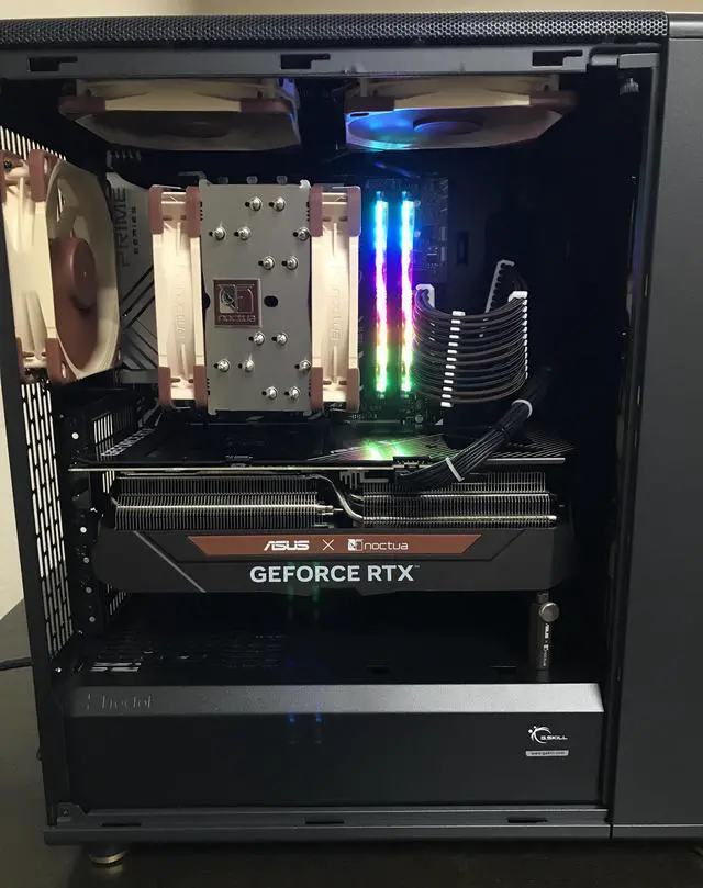 Alt view image 6 of 7 - PRC BLACKWOOD1 Custom Gaming Desktop PC Intel Core i9-13900K 3.0GHz 24-Core 32GB DDR5 4TB NVMe 10TB HDD Noctua Edition GeForce RTX 4080 16GB GDDR6X Wi-Fi BT Windows 11 Home