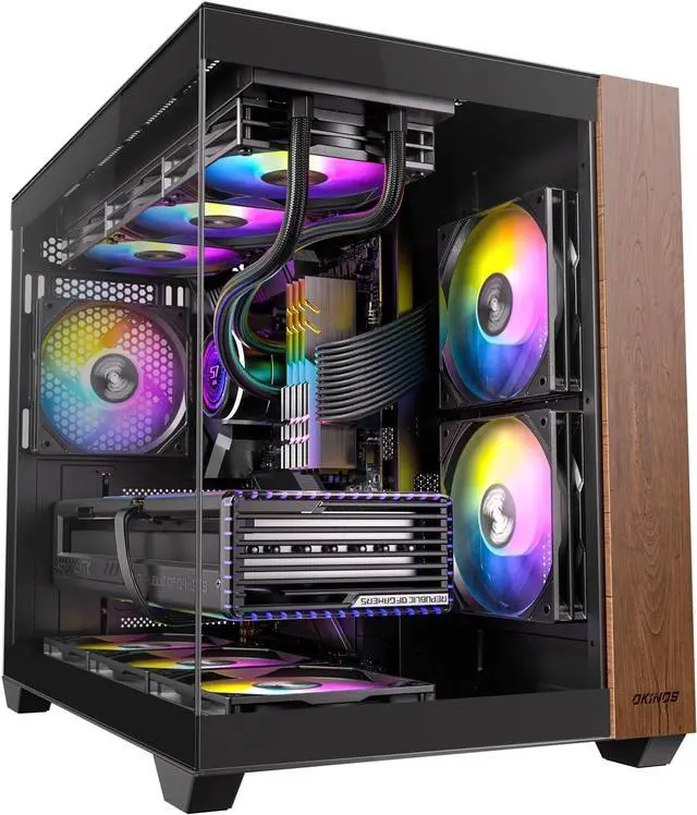 Main image of PRC MidnightOak Custom Gaming Desktop PC Intel Core i7-12700K 3.6GHz 12-Core 16GB DDR4 1TB NVMe M.2 SSD 4TB SSD GeForce RTX 4070 12GB GDDR6X Wi-Fi BT 360mm ARGB AIO Liquid Cooling Windows 11 Home