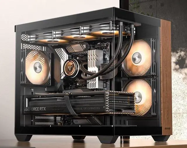 Alt view image 2 of 2 - PRC MidnightOak Custom Gaming Desktop PC Intel Core i7-12700K 3.6GHz 12-Core 16GB DDR4 1TB NVMe M.2 SSD 4TB SSD GeForce RTX 4070 12GB GDDR6X Wi-Fi BT 360mm ARGB AIO Liquid Cooling Windows 11 Home