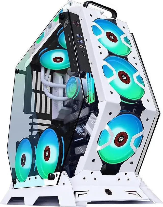 Main image of PRC PolarBot1 Custom Gaming Desktop PC Intel Core i7-12700K 3.6GHz 12-Core 16GB DDR4 1TB NVMe M.2 SSD 1TB SSD (2) GeForce RTX 4070 Ti 12GB GDDR6X Wi-Fi BT 280mm ARGB AIO Liquid Cooling Windows 11 Home