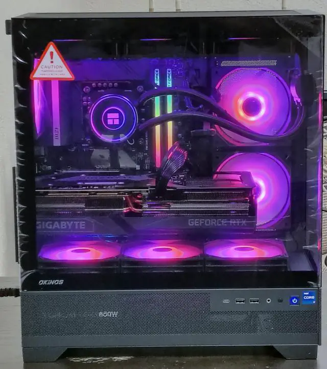 Alt view image 3 of 7 - Custom PRC ShadowGlass Special Edition Gaming Desktop PC AMD Ryzen 7 700X 4.5GHz 8-Core 32GB DDR5-6000 RAM NVIDIA GeForce RTX 4080 16GB GDDR6X 2TB NVMe Wi-Fi 6 Bluetooth 5.3 W11 Home