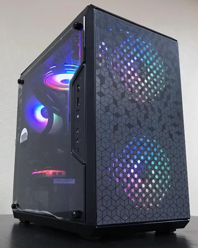 Alt view image 4 of 4 - Custom PRC PrismCore Special Edition Gaming Desktop PC AMD Ryzen 5 3600 3.60GHz 6-Core 16GB DDR4 RAM AMD Radeon RX 6600 8GB GDDR6 1TB NVMe SSD Wi-Fi 6 BT 5.3 W11 Home