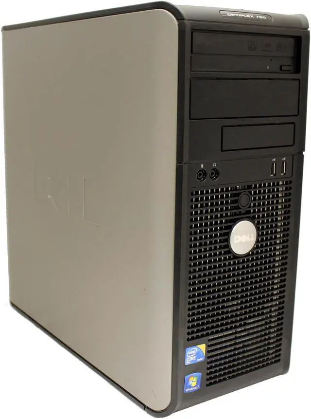 Alt view image 2 of 7 - Dell OptiPlex 760 Tower Desktop with 19" LCD Core 2 Duo 3.0 4GB RAM 1TB HD DVDRW Windows 7 Pro 64-Bit