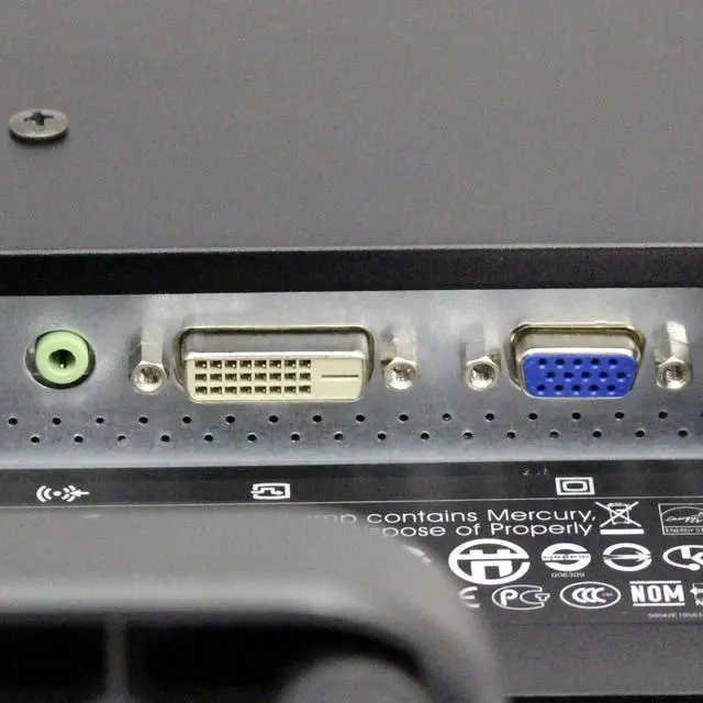 Alt view image 6 of 7 - HP LE1901wm 19" Widescreen LCD Monitor w/ VGA & Power Cord 1440 x 900 DVI-D