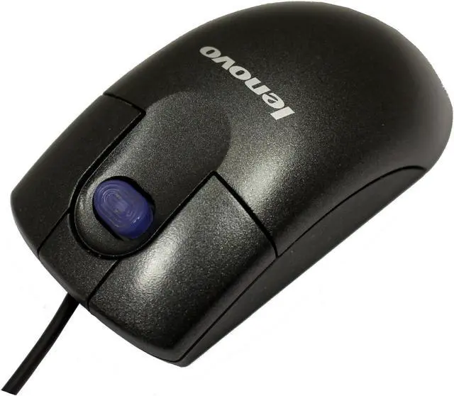Alt view image 5 of 5 - Genuine Lenovo Blue Illuminating Wired USB 3-Button Black Optical Scroll Mouse MO09BO 41U3019 41U3018
