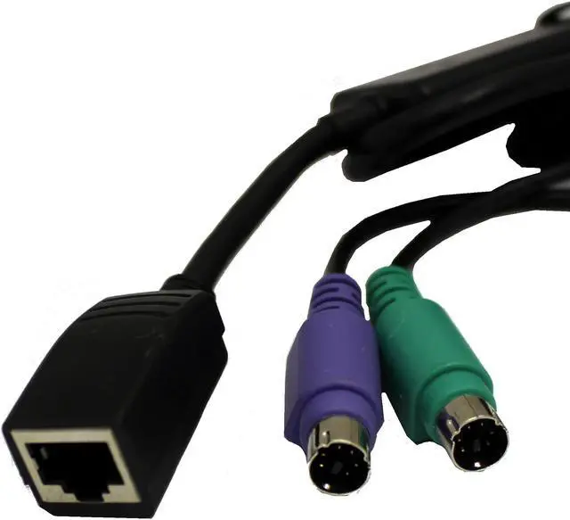 Alt view image 2 of 6 - Genuine Dell KVM PS2 VGA Ethernet Interface Pod Cable RF511 N3970 G8717