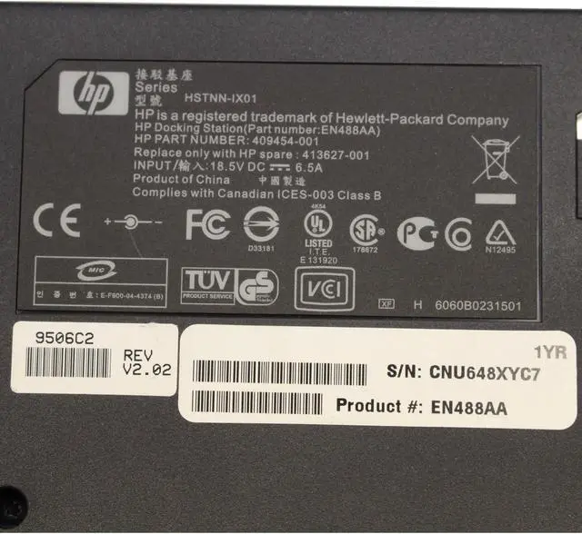 Alt view image 5 of 6 - HP Notebook Docking Station EN488AA HSTNN-IX01 409454-001 444706-001 A/C Power Adapter NOT Included Genuine