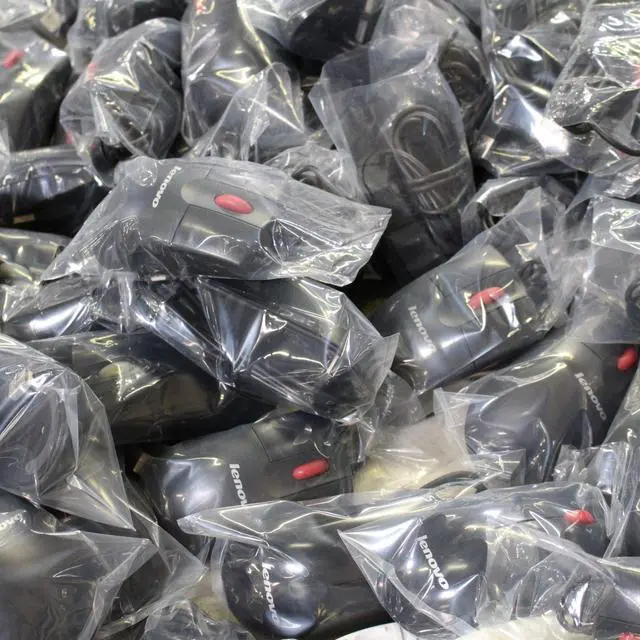 Alt view image 4 of 4 - Genuine Lot of 50 Lenovo Black USB 3 Button Optical Mouse 41U3030 41U3013