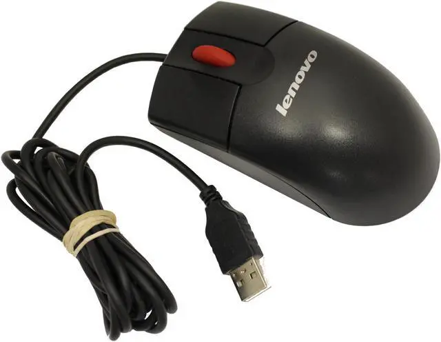 Alt view image 2 of 4 - Genuine Lot of 100 Lenovo Black USB 3 Button Optical Mouse 41U3030 41U3013