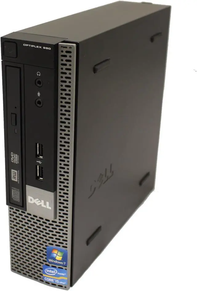 Alt view image 3 of 8 - Dell OptiPlex 990 USFF Desktop Computer Intel Quad-Core i5 CPU 4GB DDR3 RAM 128 GB SSD DVDRW WiFi  Windows 10 Professional 64-Bit