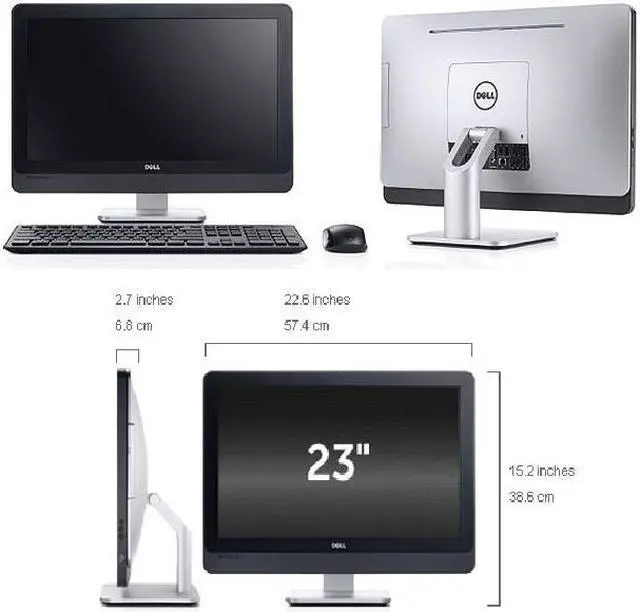 Alt view image 6 of 7 - Dell OptiPlex 9010 LED 23" 1920 x 1080 Resolution AiO - Intel Core i5 3rd Gen 3550S 3.0GHz 8 GB DDR3 RAM 1TB HDD DVD-RW Webcam Windows 10 Pro 64-Bit