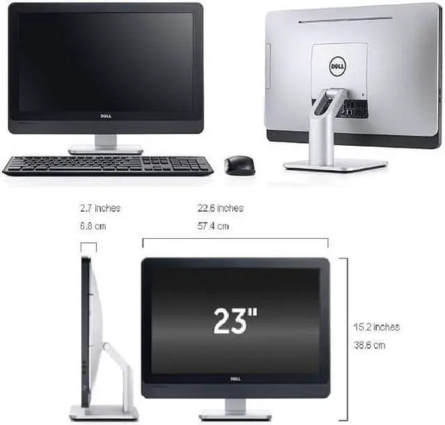 Alt view image 6 of 6 - Dell OptiPlex 9010 LED 23" 1920 x 1080 Resolution AiO - Intel Core i5 3rd Gen 3550S 3.0GHz 16 GB DDR3 RAM 256 SSD DVD-RW Webcam Windows 10 Pro 64-Bit