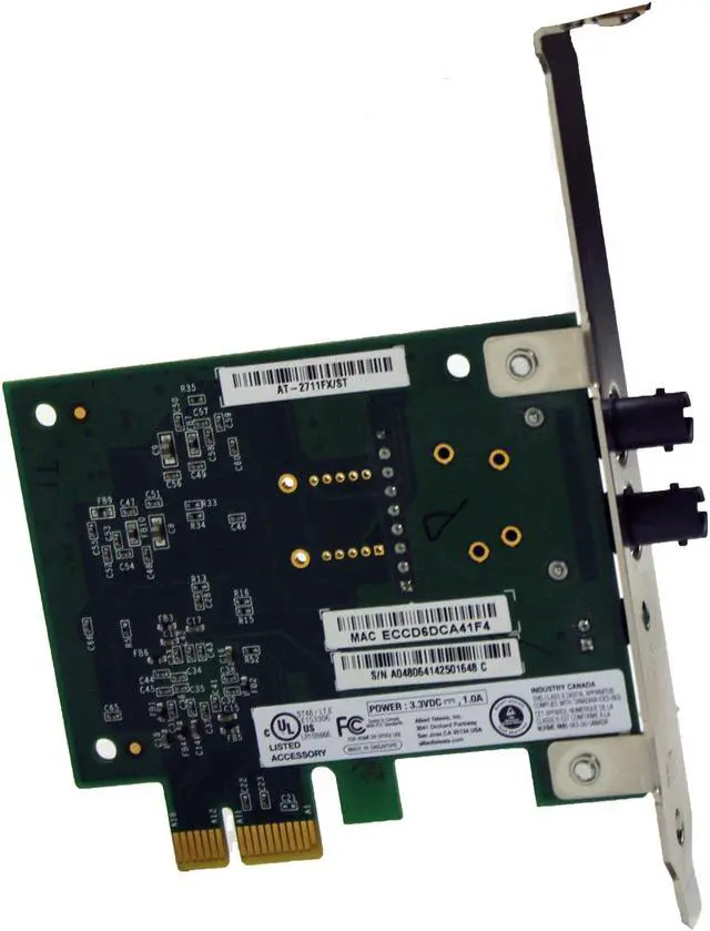Alt view image 5 of 6 - ** Lot of 100 ** Allied Telesis Fast Ethernet Fiber Nic Card 100Fx/Sc PCIe AT-2711FX/ST