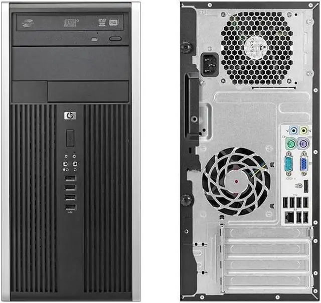 Alt view image 5 of 6 - HP 6200 PRO MicroTower Desktop Computer Intel Quad-Core i5 CPU 4 GB DDR3 RAM 500GB HD DVDRW WiFi  Windows 10 Professional 64-Bit w/ 19" Widescreen LCD Monitor