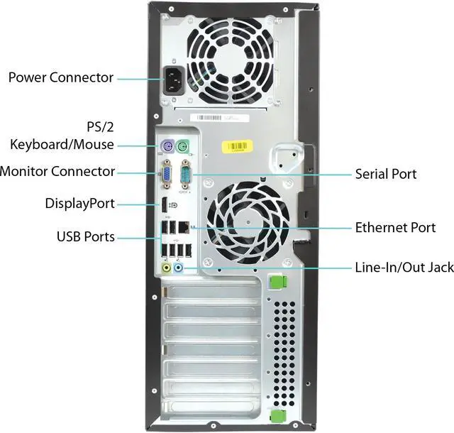 Alt view image 3 of 6 - HP 6200 PRO MicroTower Desktop Computer Intel Quad-Core i5 CPU 4 GB DDR3 RAM 500GB HD DVDRW WiFi  Windows 10 Professional 64-Bit w/ 19" Widescreen LCD Monitor