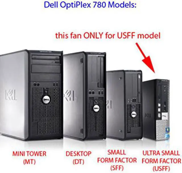 Alt view image 7 of 7 - Dell OptiPlex 780 USFF Desktop Intel Core 2 Duo E8400 3.0GHz  4GB DDR3 RAM 250 GB HD DVD-RW WiFi Bluetooth Microsoft Windows 10 Pro