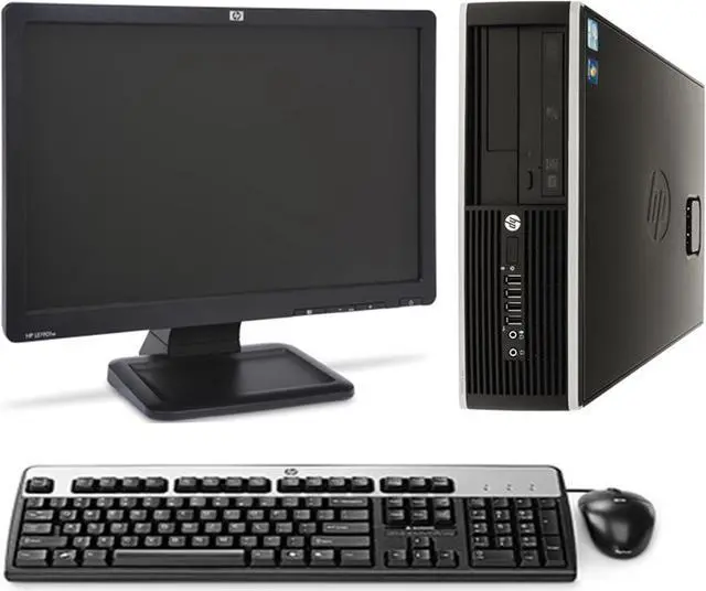 Alt view image 2 of 5 - HP 6200 PRO SFF Desktop Computer Intel Quad-Core i5 CPU 8 GB DDR3 RAM 128 GB SSD DVDRW WiFi  Windows 10 Professional 64-Bit w/ 19" Widescreen LCD Monitor