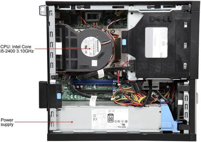 Alt view image 5 of 6 - Dell OptiPlex 790 SFF Desktop PC Intel Quad Core i5 8 GB RAM 1TB HD DVD-RW Windows 10 Professional 64-Bit