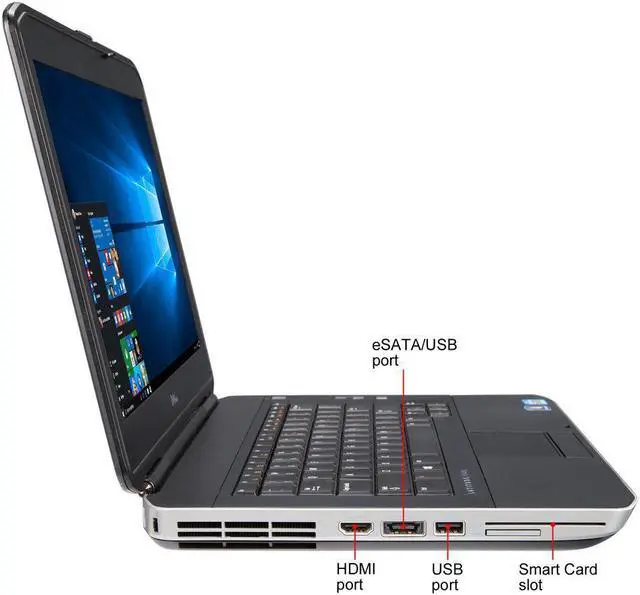 Alt view image 5 of 7 - Dell Latitude E5430 14" LED Laptop Intel 3rd Gen Core i5 2.60 GHz Mobile CPU 8 GB DDR3 RAM 128 GB SSD DVD-RW HDMI WiFi Webcam Microsoft Windows 10 Professional 64-Bit