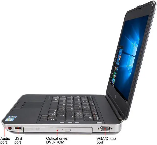 Alt view image 3 of 7 - Dell Latitude E5430 14" LED Laptop Intel 3rd Gen Core i5 2.60 GHz Mobile CPU 8 GB DDR3 RAM 128 GB SSD DVD-RW HDMI WiFi Webcam Microsoft Windows 10 Professional 64-Bit