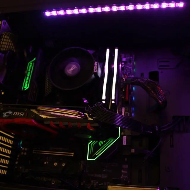 Alt view image 6 of 7 - Custom PRC RGB CM Ryzen Gaming PC AMD Ryzen 5 3600 3.6GHz 6-Core 16GB DDR4 256GB m.2 SSD 1TB HD GeForce RTX 2060 Super 8GB GDDR6 1300 Mbps 802.11ac WiFi LG External DVDRW Windows 10 Pro