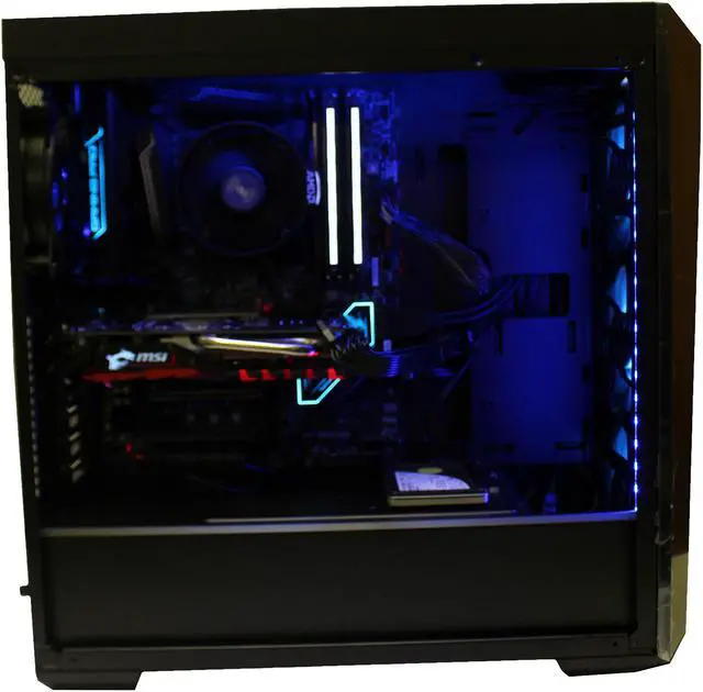 Alt view image 3 of 7 - Custom PRC RGB CM Ryzen Gaming PC AMD Ryzen 5 3600 3.6GHz 6-Core 16GB DDR4 128GB m.2 SSD 1TB HD GeForce GTX 1650 Overclocked 4GB VR Ready 1300 Mbps 802.11ac WiFi LG External DVDRW Windows 10 Pro