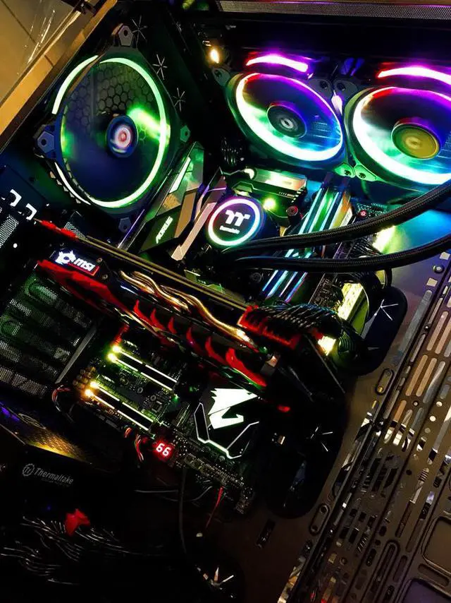 Alt view image 3 of 7 - PRC Pro Gaming Desktop PC 9th Gen. Intel  i9-9900K 8-Core 3.6GHz 16GB DDR4-3000 RGB RAM NVIDIA GeForce RTX 2080 Super 8GB GDDR6 1200Mbps WiFi 512GB NVMe SSD W10P