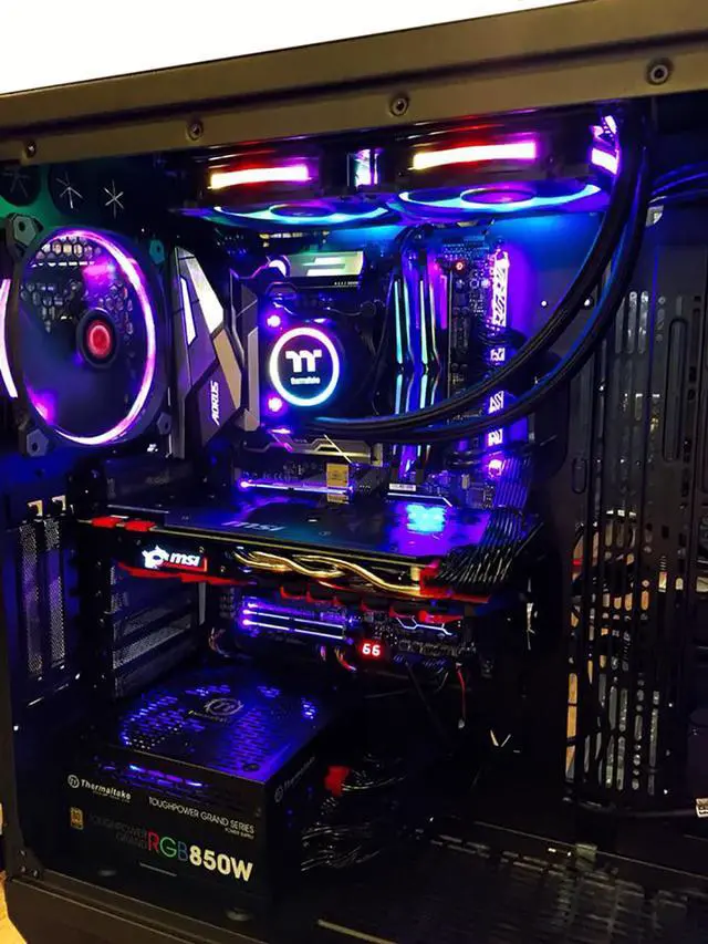 Alt view image 5 of 7 - PRC Pro Gaming Desktop PC 9th Gen. Intel  i9-9900K 8-Core 3.6GHz 16GB DDR4-3000 RGB RAM NVIDIA GeForce RTX 2080 Super 8GB GDDR6 1200Mbps WiFi 512GB NVMe SSD W10P