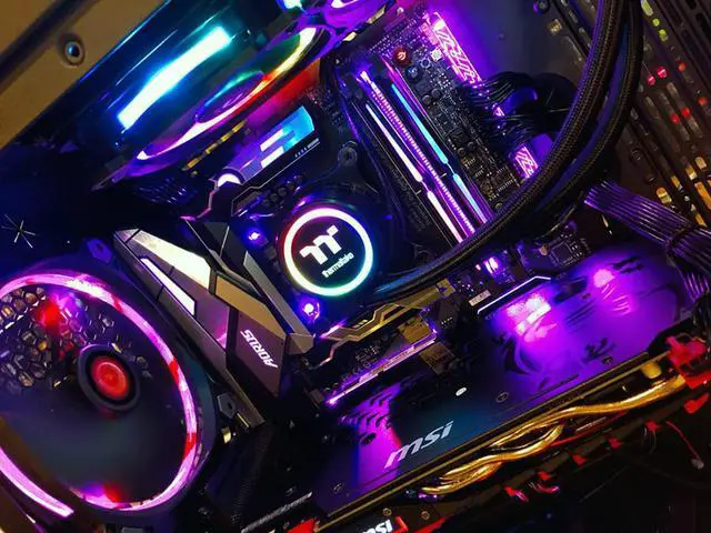 Alt view image 7 of 7 - PRC Pro Gaming Desktop PC 9th Gen. Intel  i9-9900K 8-Core 3.6GHz 16GB DDR4-3000 RGB RAM NVIDIA GeForce RTX 2080 Super 8GB GDDR6 1200Mbps WiFi 512GB NVMe SSD W10P