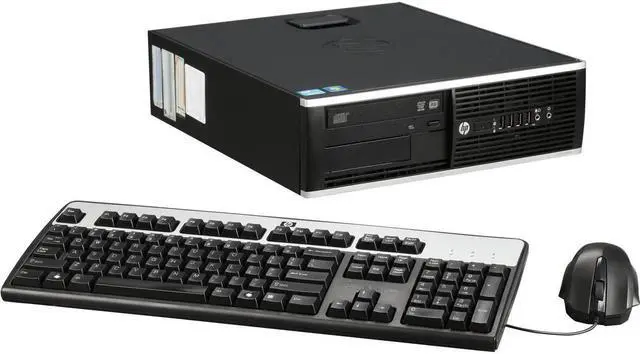 Main image of HP 6200 PRO SFF Desktop Computer Intel Quad-Core i5 CPU 4 GB DDR3 RAM 256 GB SSD DVDRW WiFi  Windows 10 Professional 64-Bit w/ 19" Widescreen LCD Monitor