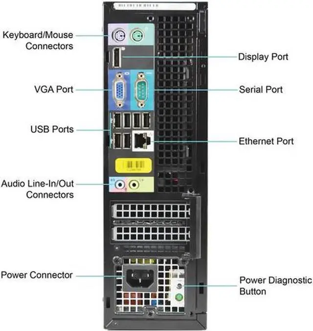 Alt view image 6 of 7 - Dell OptiPlex 990 SFF All-in-One with Dell 22" 1920 x 1080 Monitor Desktop PC- Intel Core i5-2400 3.1GHz 16GB RAM 256 GB SSD DVD-RW Windows 10 Pro