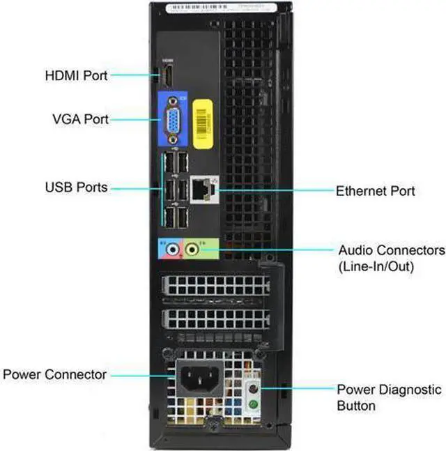 Alt view image 4 of 7 - Dell OptiPlex SFF Desktop Intel Core i7-3770 3.40GHz 8 GB RAM 1TB SSD DVD-RW DVD-RW WiFi HDMI Windows 10 Pro