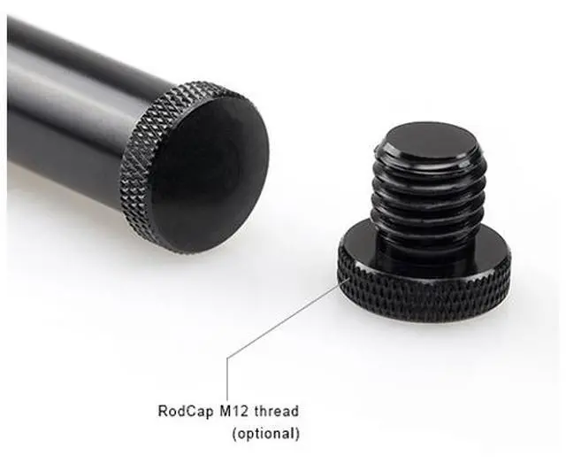 Alt view image 2 of 10 - SMALLRIG DSLR Camera Tripod 2pcs Black Aluminum Alloy 15mm Rod - 10cm 4 inch 1049