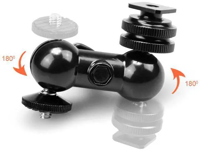 Alt view image 2 of 14 - SMALLRIG Multi-function Double BallHead w/ shoe mount & 1/4" screw 1135
