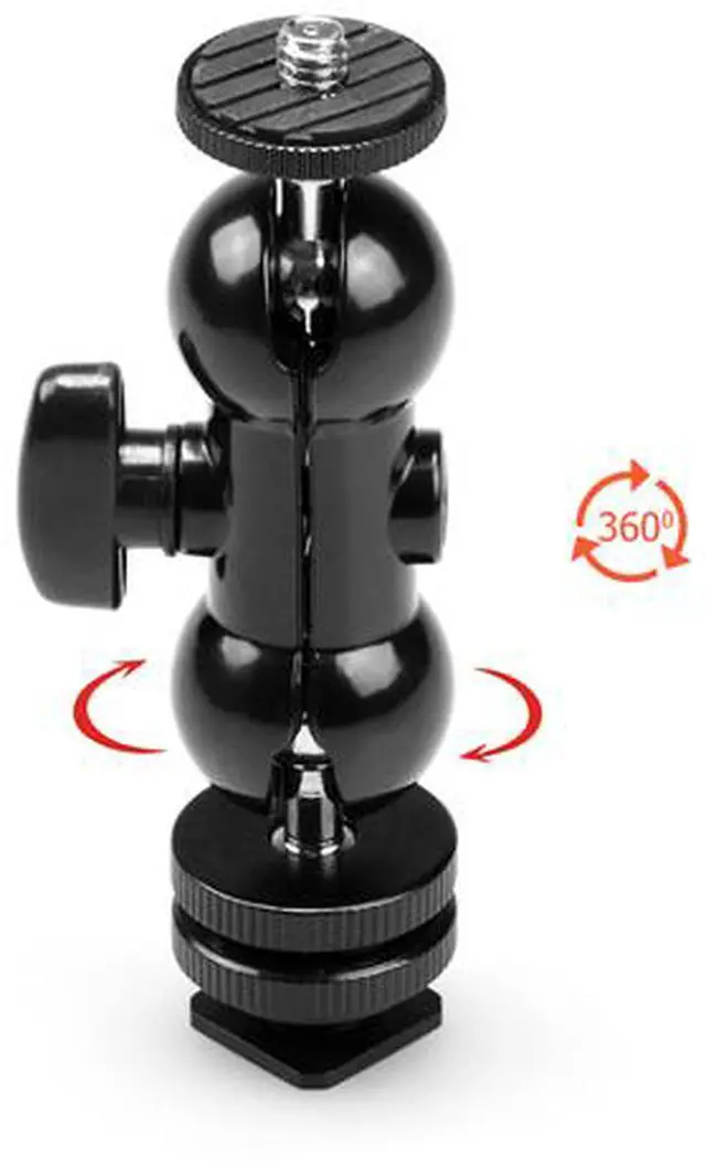 Alt view image 6 of 14 - SMALLRIG Multi-function Double BallHead w/ shoe mount & 1/4" screw 1135