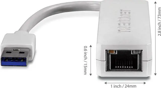 Alt view image 4 of 7 - TRENDnet USB 3.0 to Gigabit Ethernet LAN Wired Network Adapter for Windows, Mac, Linux,Supports Full Duplex 2 Gbps transfer speeds, Compatible with USB 2.0 and 1.1 ports, ASIX AX88179 Chipset, TU3-ETG
