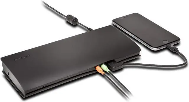 Alt view image 6 of 7 - Kensington SD4500 USB-C Universal Docking Station, Dual 4K HDMI/DisplayPort, USB 3.0 Ports, USB-C Port, Audio/Microphone, and Gigabit Ethernet for Laptop and PCs (K38230WW)