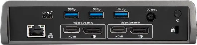 Alt view image 3 of 5 - Targus USB-C Universal Dual Video 4K Laptop Docking Station with Charging Power, Audio, & 4 USB Ports for PC, Mac, & Android (DOCK180USZ)