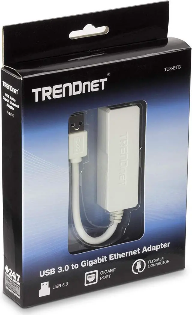 Alt view image 7 of 7 - TRENDnet USB 3.0 to Gigabit Ethernet LAN Wired Network Adapter for Windows, Mac, Linux,Supports Full Duplex 2 Gbps transfer speeds, Compatible with USB 2.0 and 1.1 ports, ASIX AX88179 Chipset, TU3-ETG