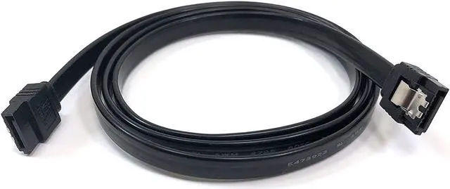 Alt view image 2 of 3 - MICRO CONNECTORS F03-10MSSB-3 40" Sata III 6 GB/S Straight Cable with Locking Latch - 3 Pack (Black)