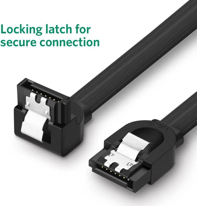 Alt view image 9 of 13 - UGREEN SATA III Cable 90 Degree 3 Pack 6Gbps Straight To Right HDD SSD Data Cable 7 Pin with Locking Latch 18 Inch for SATA HDD, SSD, CD Driver, CD Writer