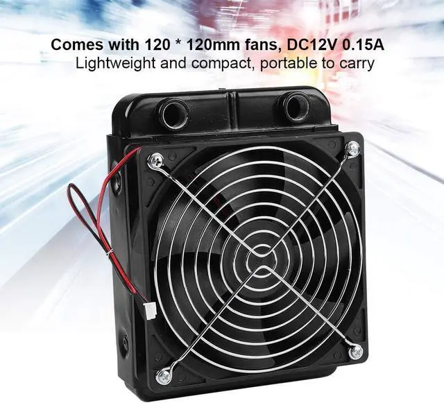 Alt view image 3 of 7 - CPU Radiator Fan , DC12V CPU Water Cooling Radiator G1 ,4 Thread Heat Row Radiator with Fan 18 Tubes 120 ,360mm Radiator CPU Liquid Cooler for computer CPU water cooled 120mm