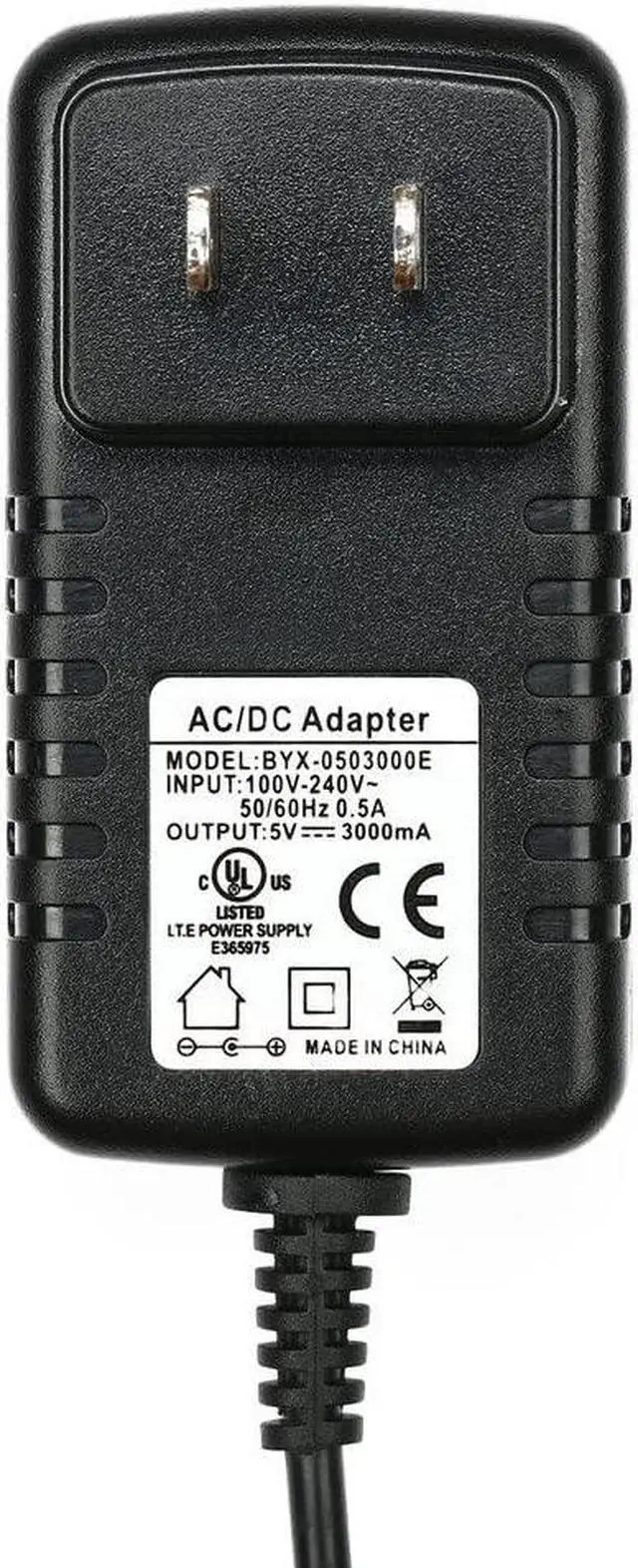 Alt view image 2 of 6 - atolla US Standard Adaptor External Power Supply 15W ( 5V/3A) AC / DC Adapter for USB Hub, 3.5 x 1.35 mm Plug Center Positive