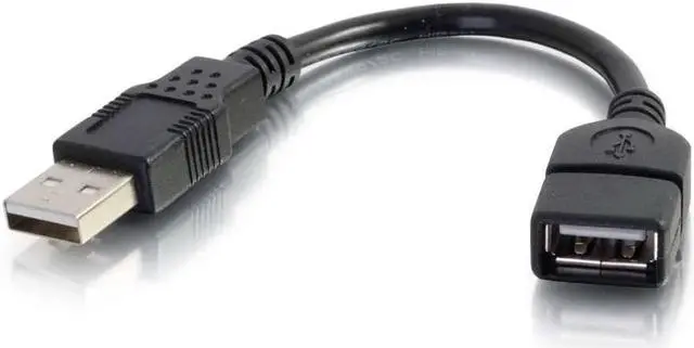 Main image of Usb Short Extension Cable, Usb Cable, Usb A To A Cable, Black, 6 Inches, Cables To Go 52119