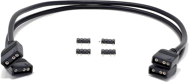 Main image of Micro Connectors Addressable RGB Extension Cable - 30CM/ 2 Pack, Model Number: F04-01ARGB30-2P