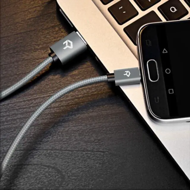 Alt view image 6 of 6 - Micro USB Cable High Speed Data and Charging Nylon Braided Charger Cord 3-Pack 3 Feet