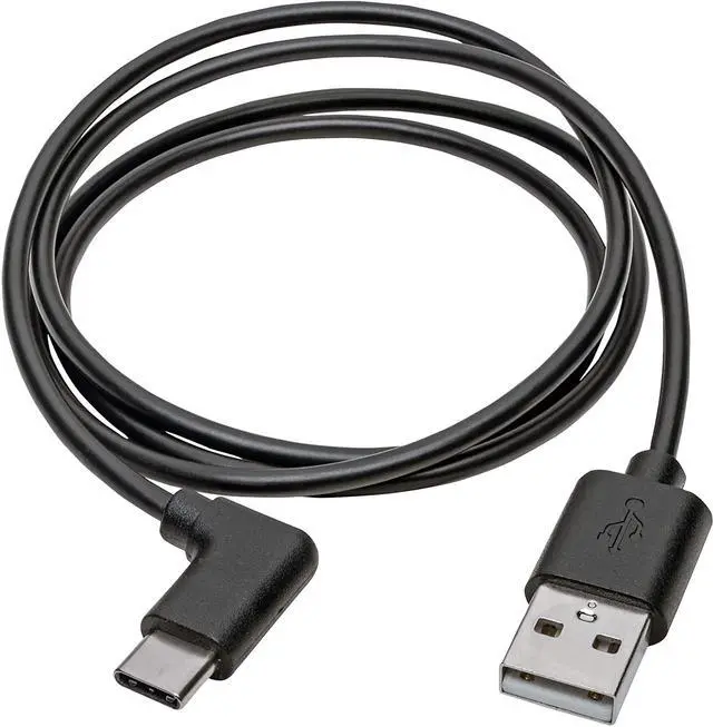 Alt view image 2 of 5 - TRIPP LITE USB 2.0 Hi-Speed Cable A to USB Type C M/Right-Angle, 3' (U038-003-CRA)