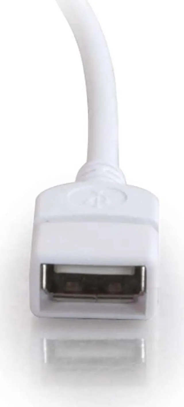 Alt view image 3 of 3 - C2G 19003 USB Extension Cable - USB 2.0 A Male to A Female Extension Cable, White (3.3 Feet, 1 Meter)
