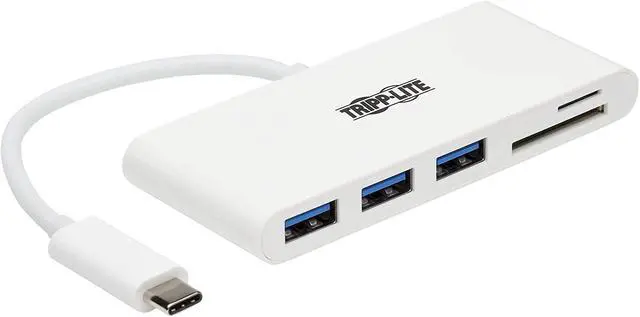 Main image of Home Office Usb C Hub, Usb-C Multiport Adapter, Usb Type C To 3 Usb A Port, Memory Card Reader, Usb 3.0, Thunderbolt 3, White (U460-003-Am)